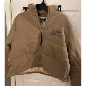 Lifted Anchors Modular knitted Puffer  Jacket New Sz L Color Camel.  LA001